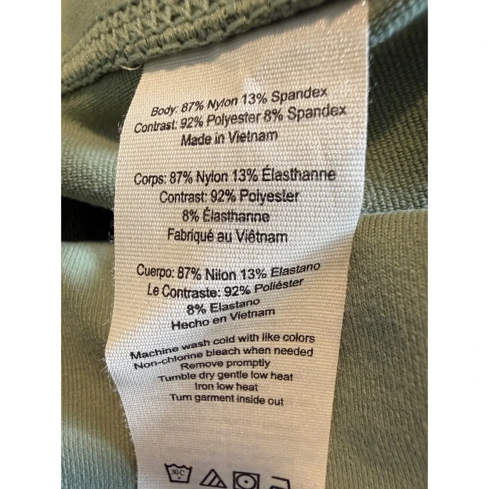 ALO Yoga Entwine Leggings Sage Green Lace-Up Cutout Size S